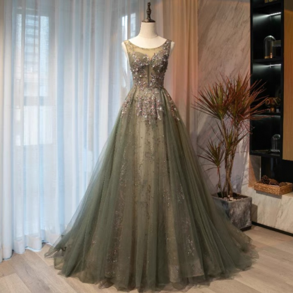 Style, V-neck Prom Dress,fairy Elegant..