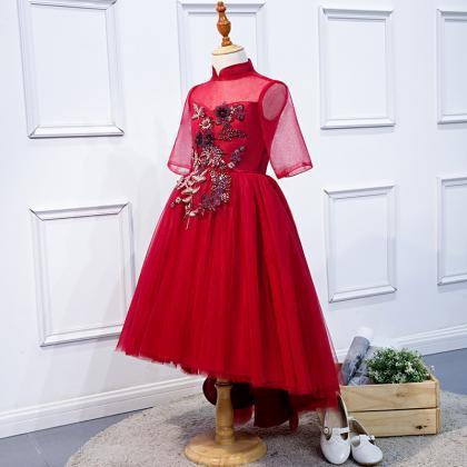 Princess Dress Girl, Evening Dress Style, Red..