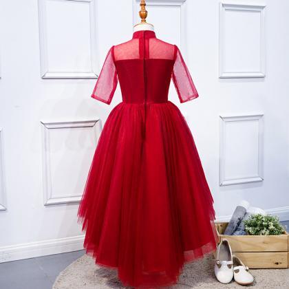 Princess Dress Girl, Evening Dress Style, Red..