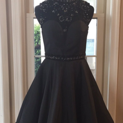 Little Black Dresses, Elegant Black Short Prom..