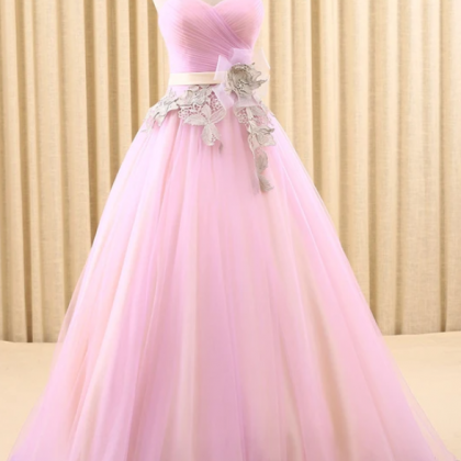 Strapless Pink Home Coming Ball Gown Dress