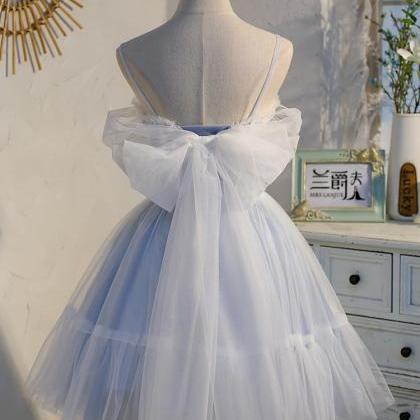 Sky Blue Dream Dress Gauze Dress Bow Fairy Sweet..