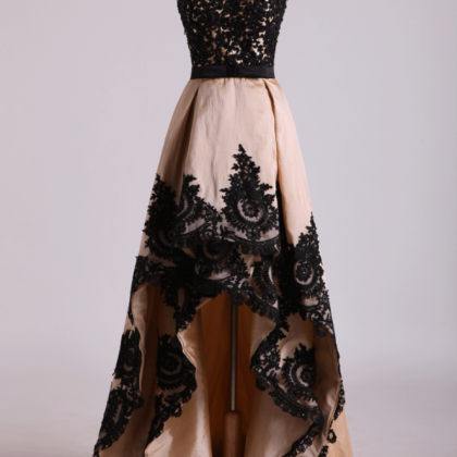 Prom Dresses Asymmetrical Bateau Prom Dresses..