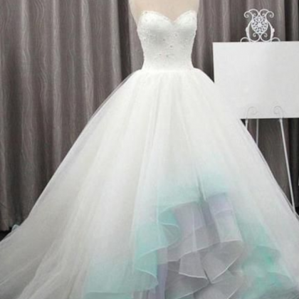 High Low Tulle & Organza Sweetheart 3d..