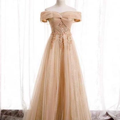 Style, Off-shoulder Prom Gown, Gold Fairy Party..