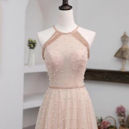 Prom Dresses,tulle beads long prom ..