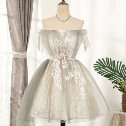 Homecoming Dresses,cute Tulle Lace Short Prom..