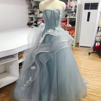 Prom Dresses, Sweetheart Tulle Lace Long Prom..