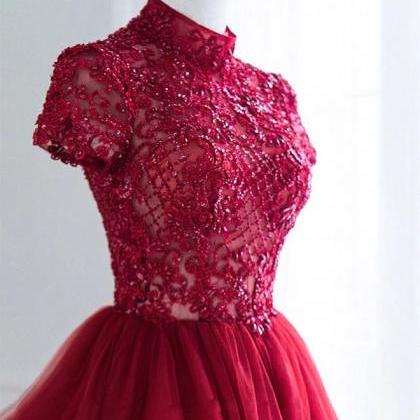 Prom Dresses, Tulle Lace Long Prom Dress, Tulle..