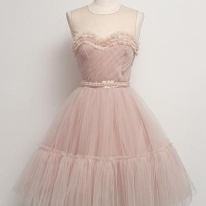 Charming Homecoming Dresses,blush Pink Prom..