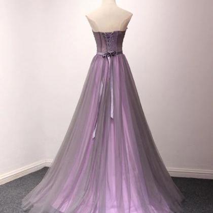 Prom Dresses, Tulle Sweetheart Neck Long Prom..