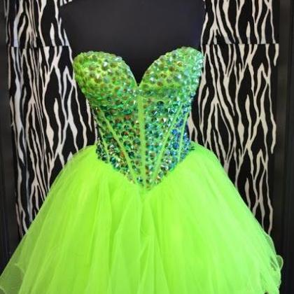 Bud Green Homecoming Dress,short Prom..