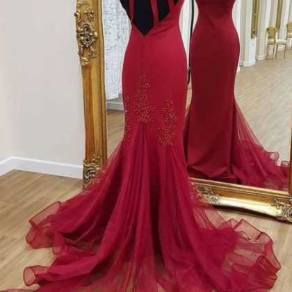 Prom Dresses High Neck Backless Mermaid Evening..