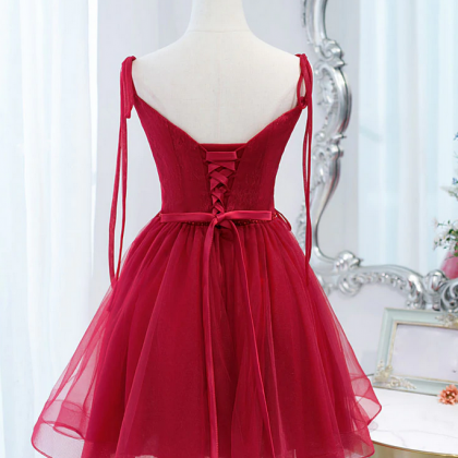 Homecoming Dresses Cute Tulle Lace Short Prom..