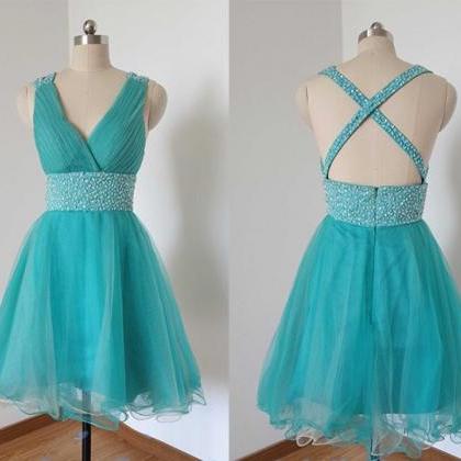 Homecoming Dress,straps Prom Dresses,tulle..