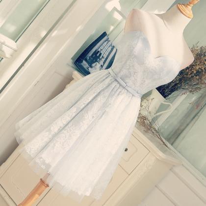 Lace And Tulle Cute Homecoming Dress, Women Formal..