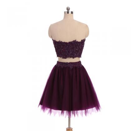 Two Piece Tulle Homecoming Dress, Sweetheart..
