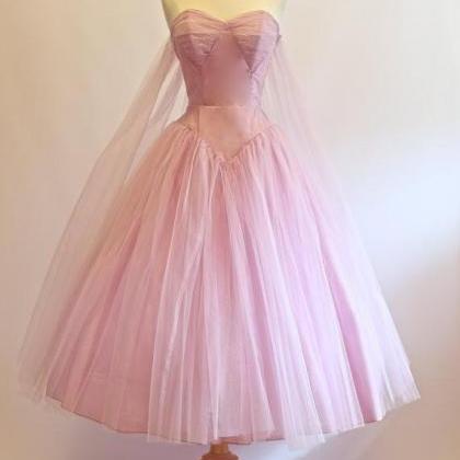 Vintage Homecoming Dress,pink Homecoming Dress,..