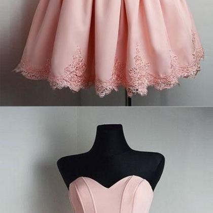 Blush Pink Homecoming Dresses,satin Homecoming..