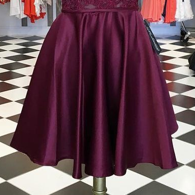 Halter Short Homecoming Dresses Burgundy With..