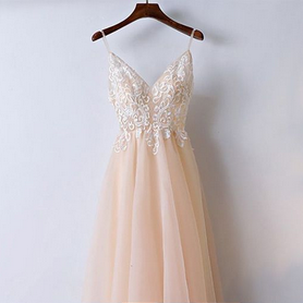 A-line Prom Dress,fashion Prom Dresses,spaghetti..