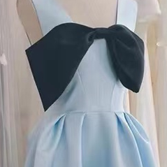 Sleeveless Homecoming Dress, Blue Bridesmaid..