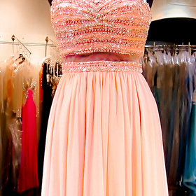 Charming Prom Dress,short Prom Dresses,two Piece..