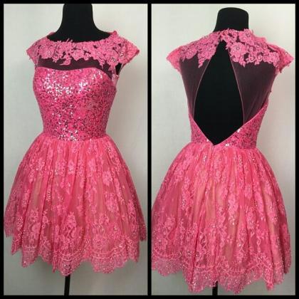 Charming Prom Dress,lace Prom Gown, Prom Party..