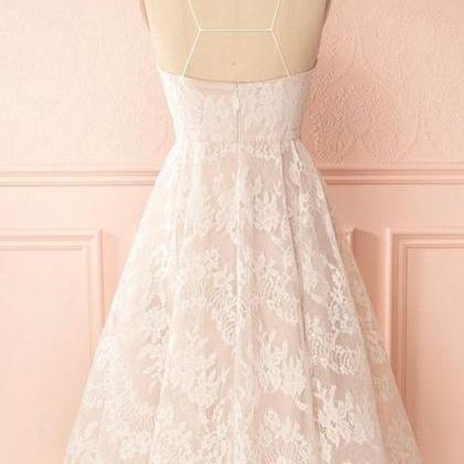 Short Lace Homecoming Dresses, High Low Homecoming..