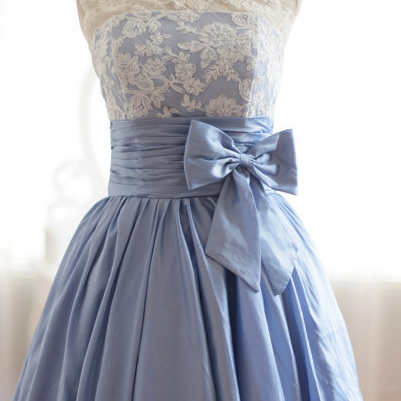 A Line Sweetheart Ball Gown, Lavender Short Lace..