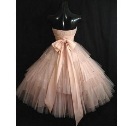 Pink Prom Dresses Strapless Evening Dresses,..
