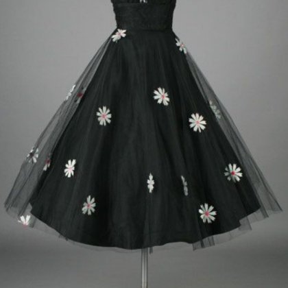Vintage Ball Gown Homecoming Dresses, Crew Neck..