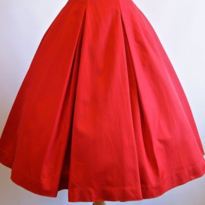Vintage Ball Gown, Homecoming Dresses, Red Mini..