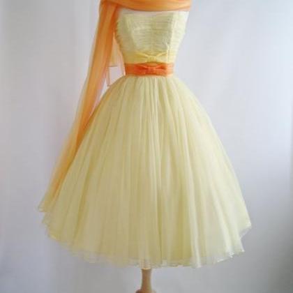 Vintage Ball Gown, Homecoming Dresses, Strapless..