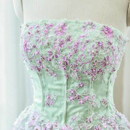 Strapless Short/mini Mint Homecoming Dress,prom..