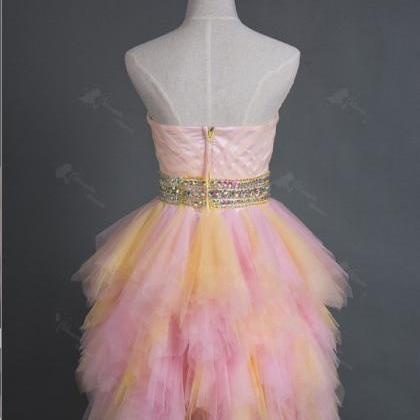 Multi Color Tulle Homecoming Dress,prom..