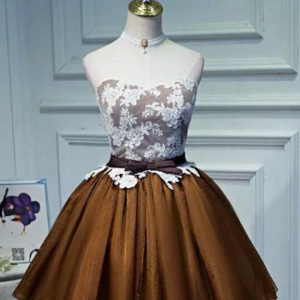 Short Homecoming Dresses, Chocolate Prom Dresses,..