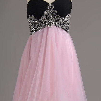 Strapless Sweetheart Tulle Homecoming Dress With..