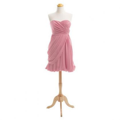 Asymmetric Ruched Short Homecoming Dress, Cute..