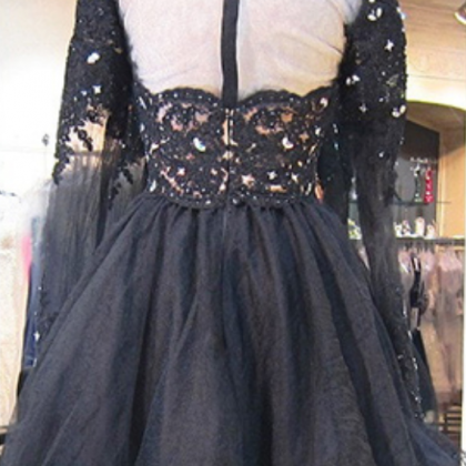Short Prom Dresses, Black Prom Dresses, Tulle Prom..