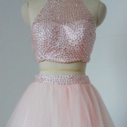 Pink Prom Dresses, Short Tulle Homecoming Dresses,..