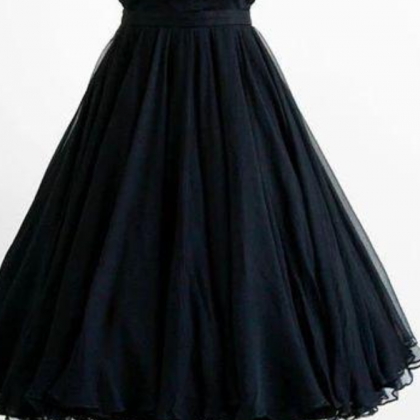 Black Chiffon And Floral Lace Cocktail Homecoming..