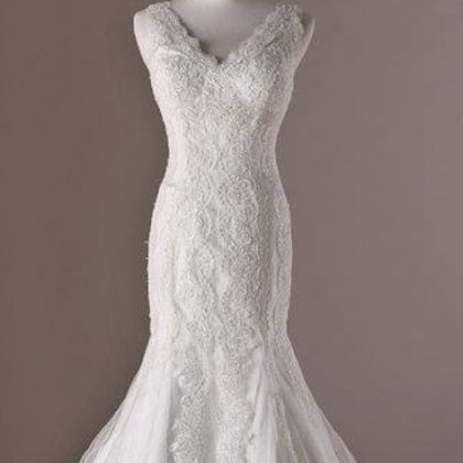 Elegant Lace Floor Length Tulle Formal Prom Dress,..