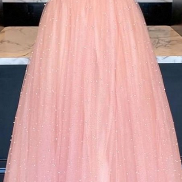 Elegant Tulle A-line Formal Prom Dress, Beautiful..