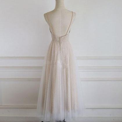 Elegant Lace Straps Sweetheart Formal Prom Dress,..