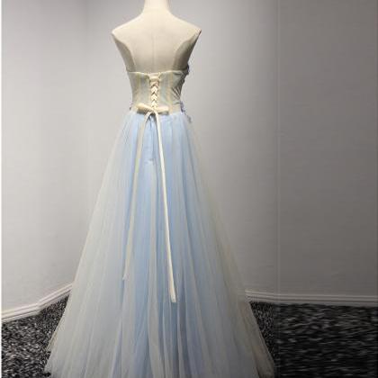 Elegant Sweetheart Appliques Tulle Formal Prom..