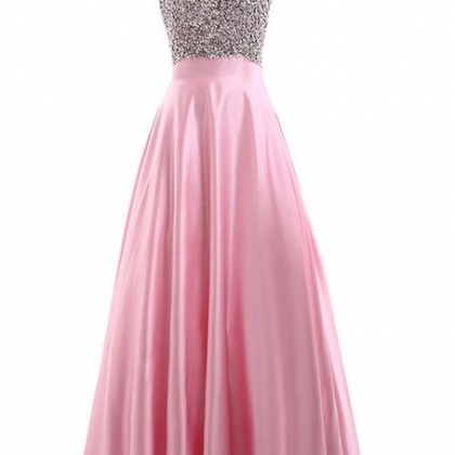 Elegant Sweetheart Satin Formal Prom Dress,..