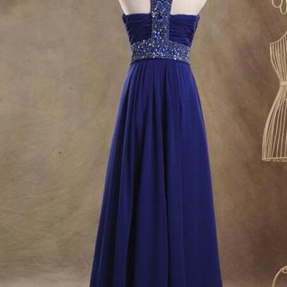 Elegant Chiffon Sequins And Beaded Formal Prom..