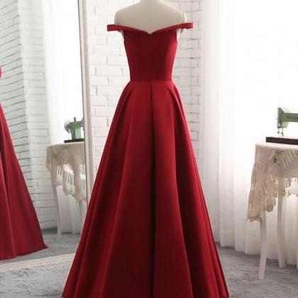 Elegant Sweetheart Satin A-line Formal Prom Dress,..