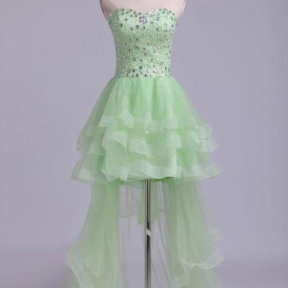 Elegant Sweetheart A Line High Low Tulle..